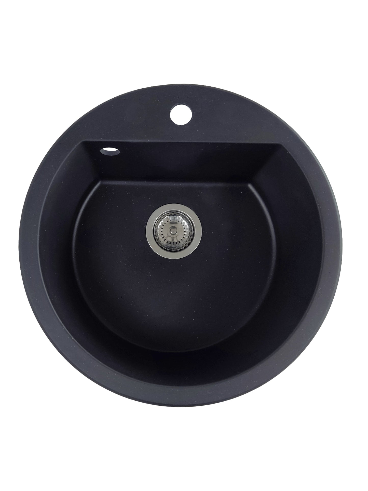 SET Chiuveta granit compozit SanDonna Lena + Baterie Waltz Alfa negru