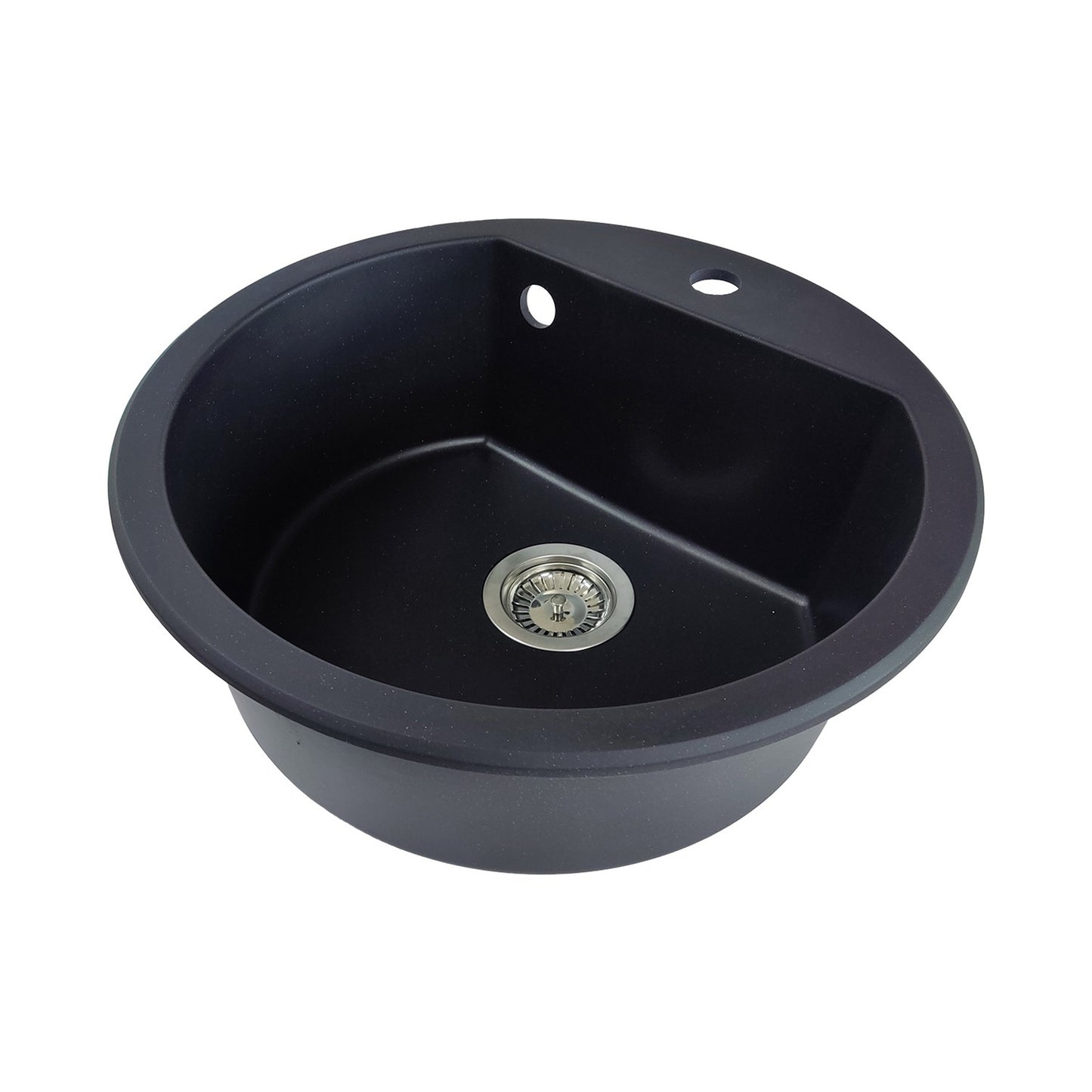 SET Chiuveta granit compozit SanDonna Lena + Baterie Waltz Alfa negru