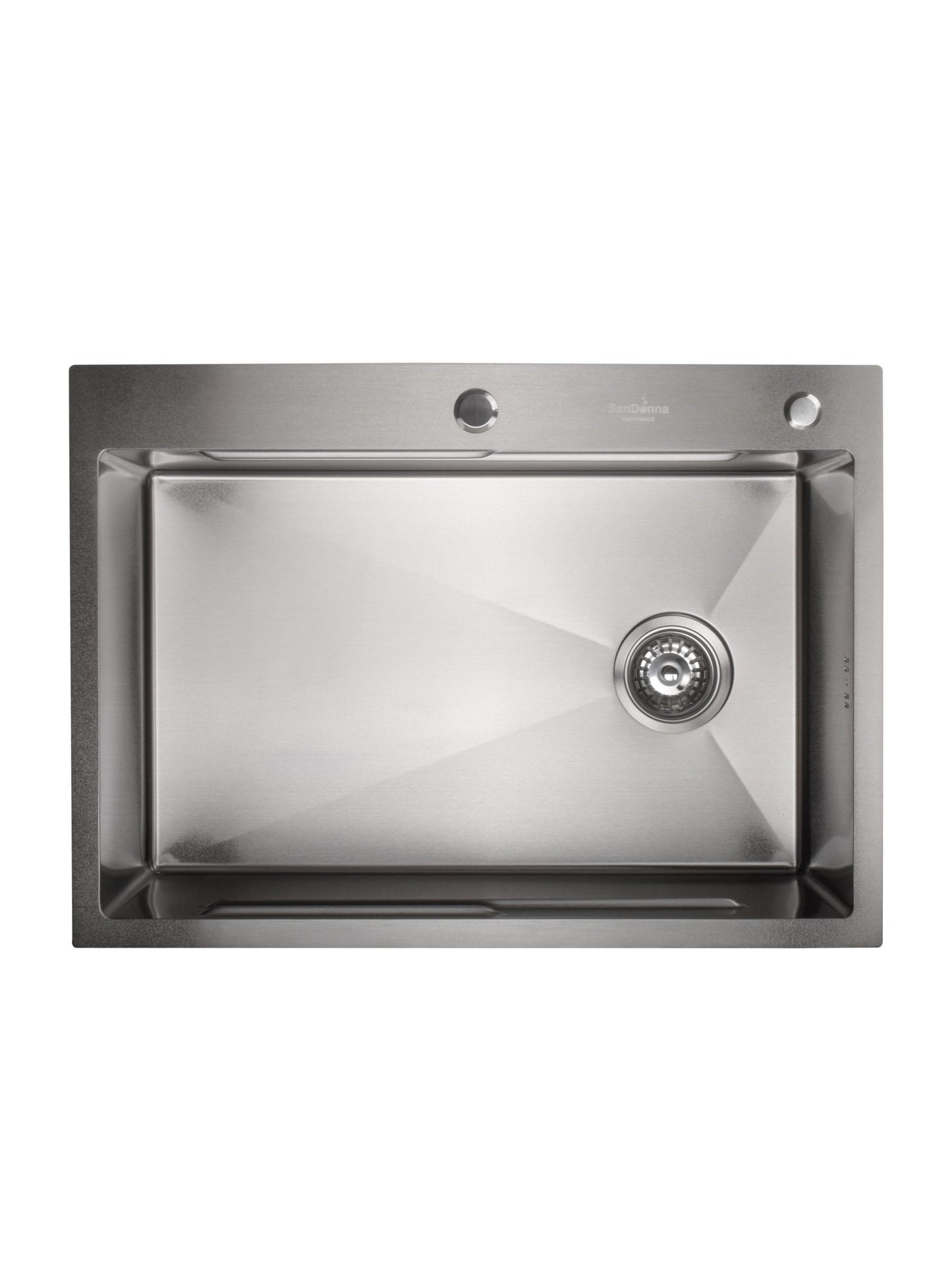 SET Chiuveta SanDonna HD7050 auriu din inox handmade cu dozator de sapun, tavita de scurgere si tocator + Baterie flexibila SanDonna Mona