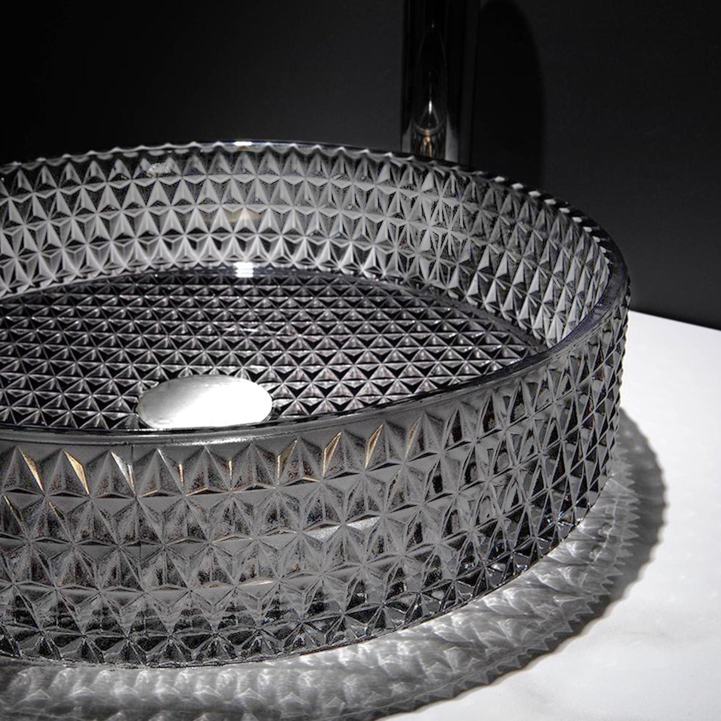 Lavoar din sticla securizata Sandonna Mira - Negru total