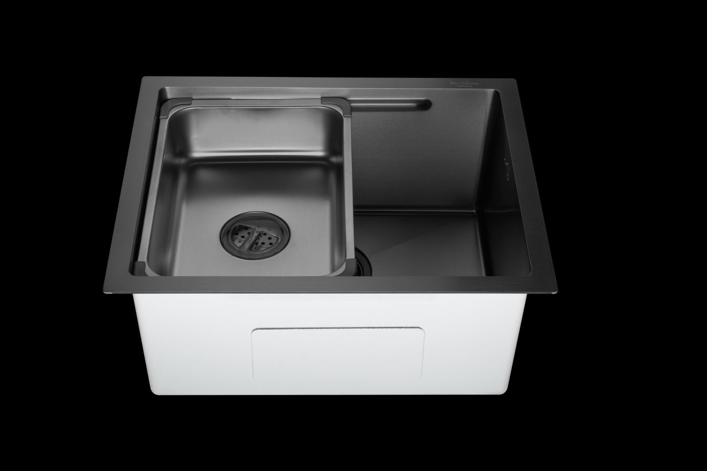 SET Chiuveta SanDonna HD5040 inox HandMade sub blat cu tavita + Baterie Sandonna Charlotte cu dus extractabil