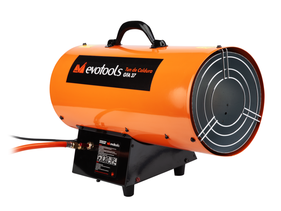 Tun caldura gaz EvoTools GFA 37, 22-37kW, aprindere automata, debit aer 580 m³/h