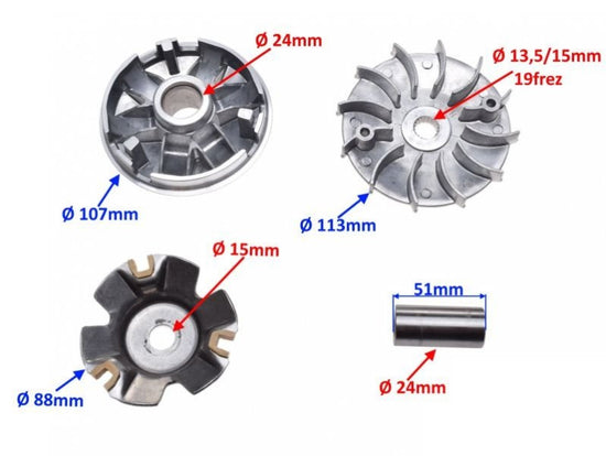 Variator scuter chinezesc 4T 125-150cc - vedere 3