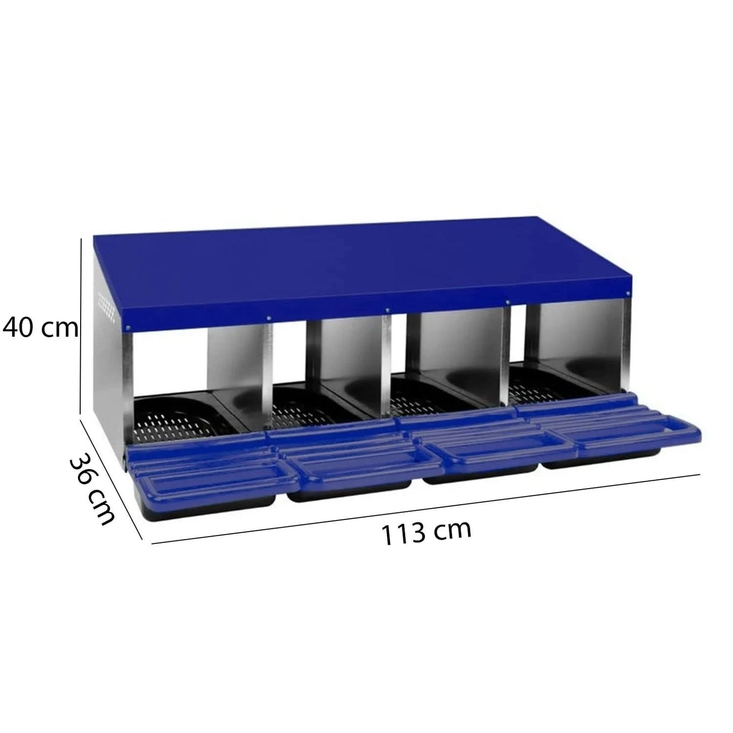 CUIBAR PENTRU GAINI CU 4 COMPARTIMENTE ALBASTRU
