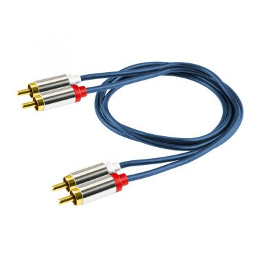 Cablu audio, 2 mufe metalice RCA - 2 mufe metalice RCA, 1 m, A 3-1M