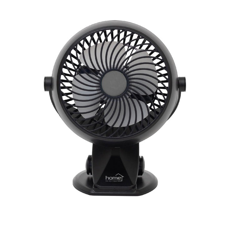 Ventilator CLF 10/BK cu Acumulator si Clema – Compact si Versatil pentru Birou si Raft