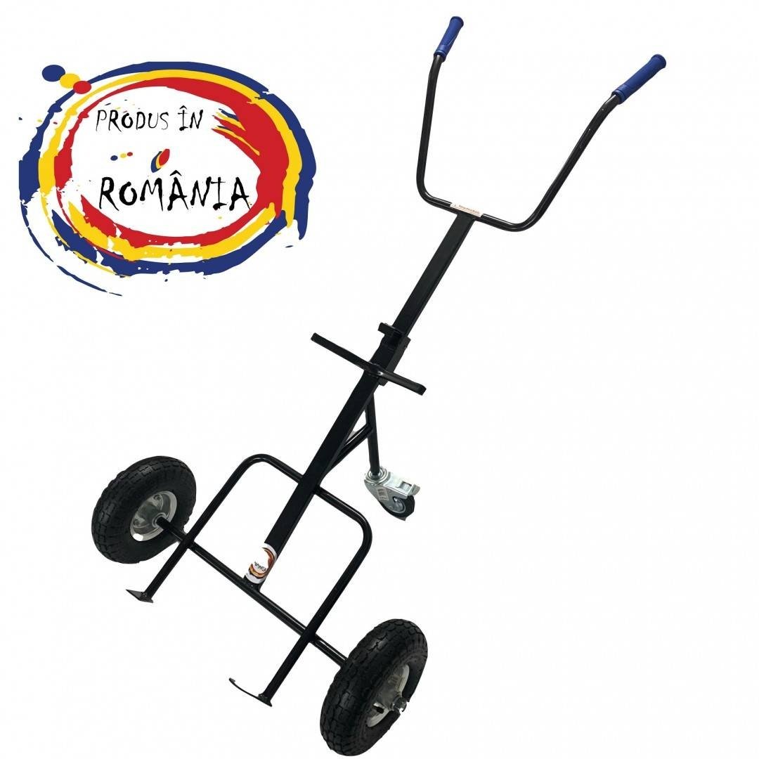 Cărucior pentru transport butoaie sau stupi Vivatechnix VMD-1016, max. 250 kg