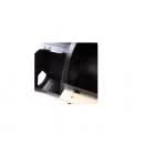 Gratar cu afumatoare pentru gradina, capac cu termometru, cos fum, suprafata gatit 60x30 cm, rafturi, roti, manere lemn