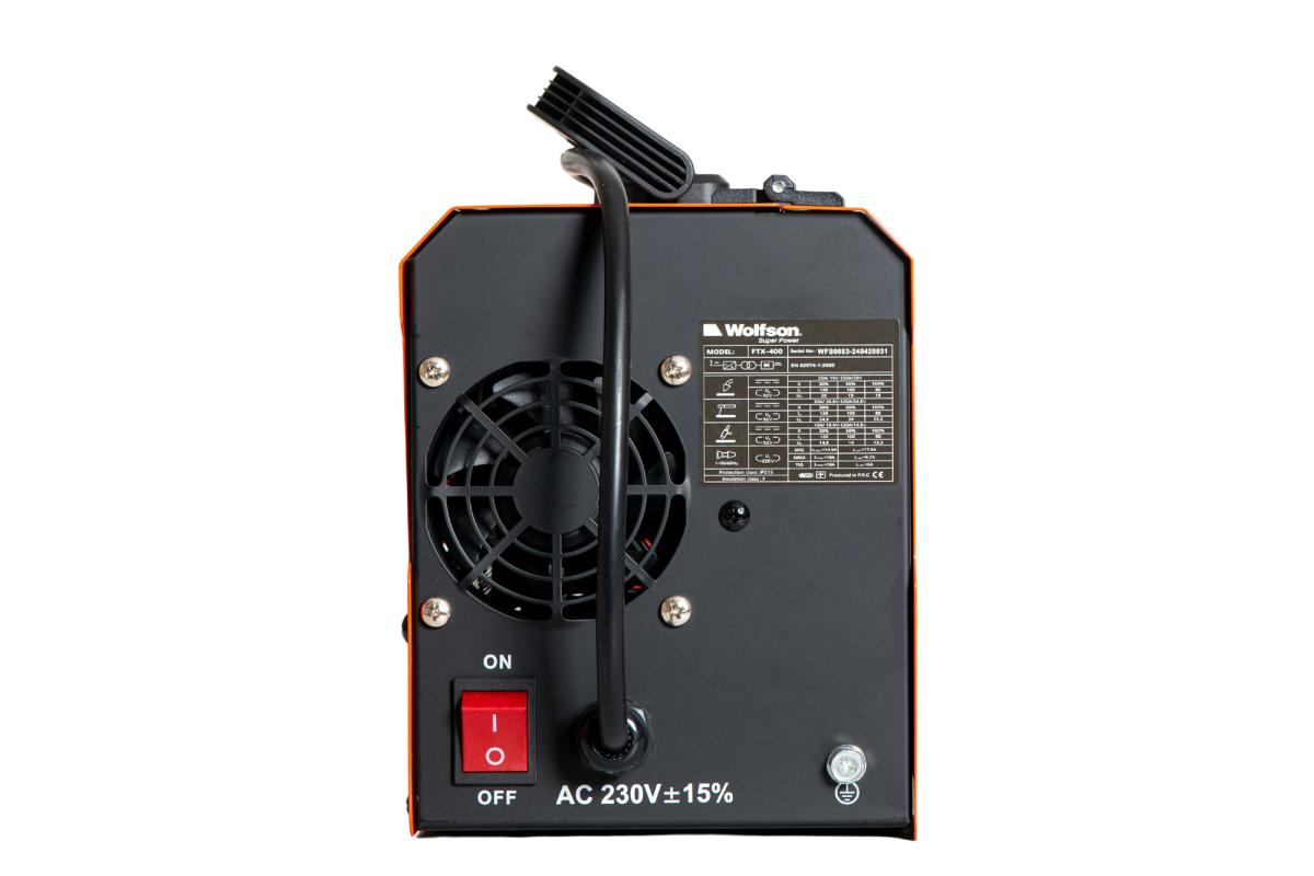 Aparat de sudura WOLFSON FTX-400, MIG flux fara gaz, MMA