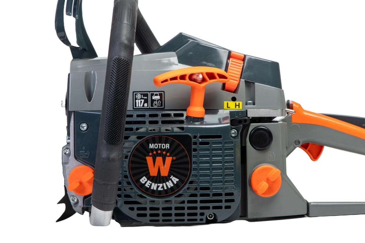 Drujba pe benzina WOLFSON STX-580, 52 cc, 2.6 CP, lama 40 cm, 2 lame + 2 lanturi – PROFESIONALA