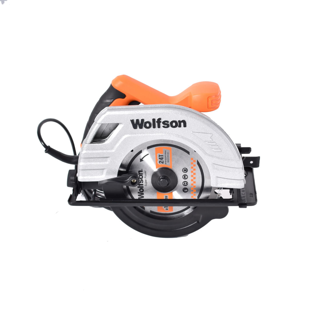 Fierastrau circular pentru lemn Wolfson 1380W, 185mm, 5300rpm, laser, unghi reglabil