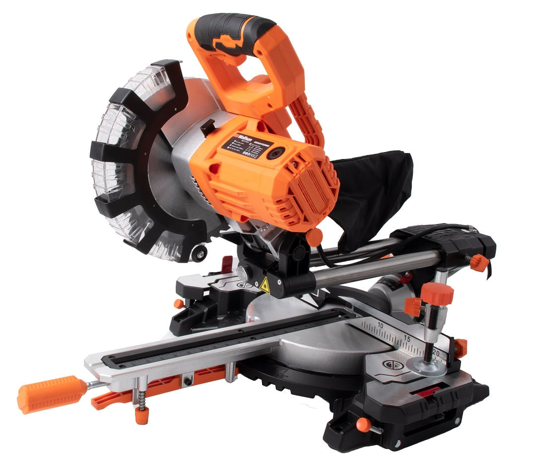 Fierastrau circular stationar Wolfson 2000W, 210mm, cu sanie de glisare, 4800rpm