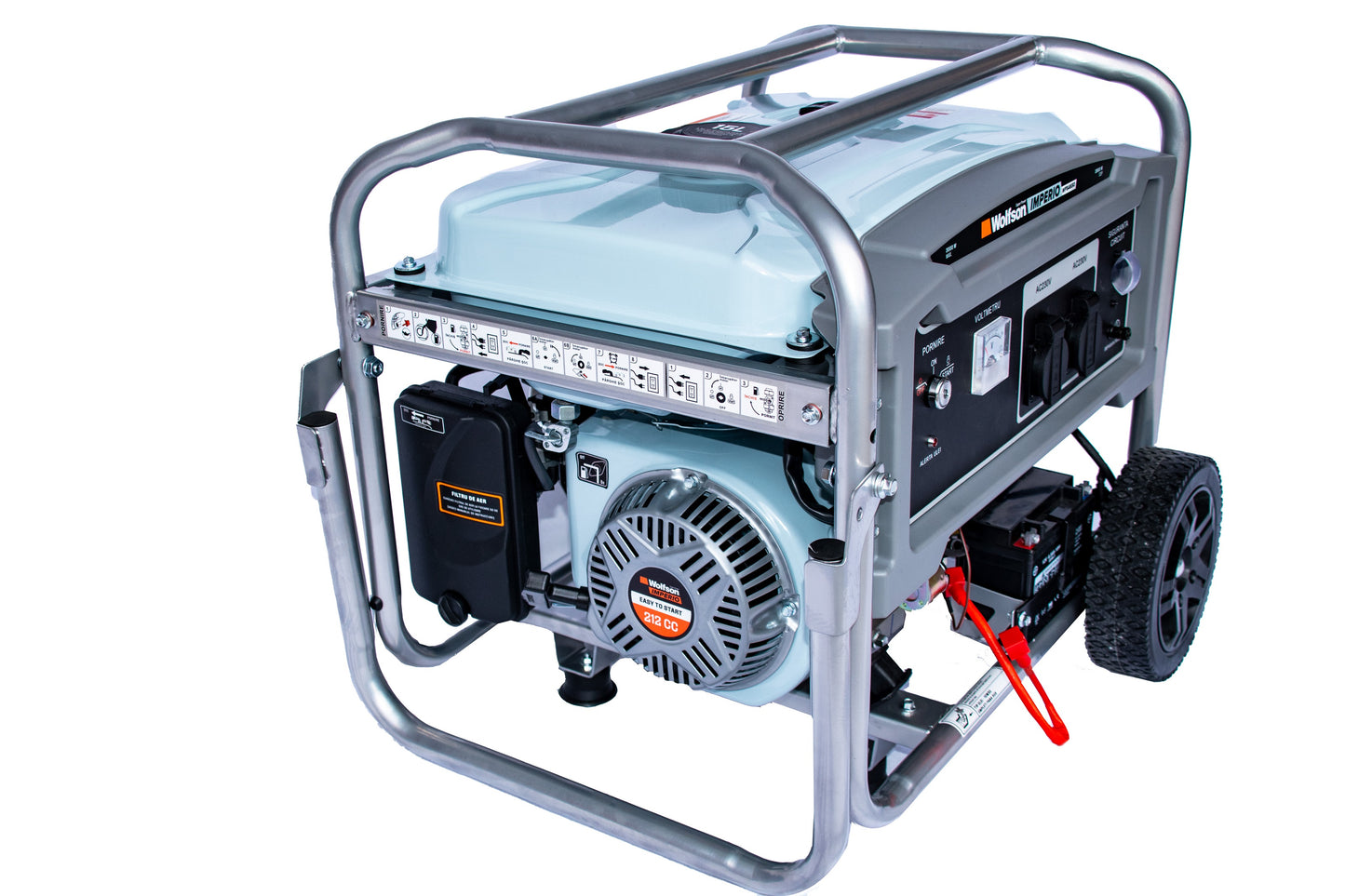 Generator de curent pe benzina PROFESIONAL Wolfson Imperio 3000, 3000W, monofazat, 7CP, 212cc