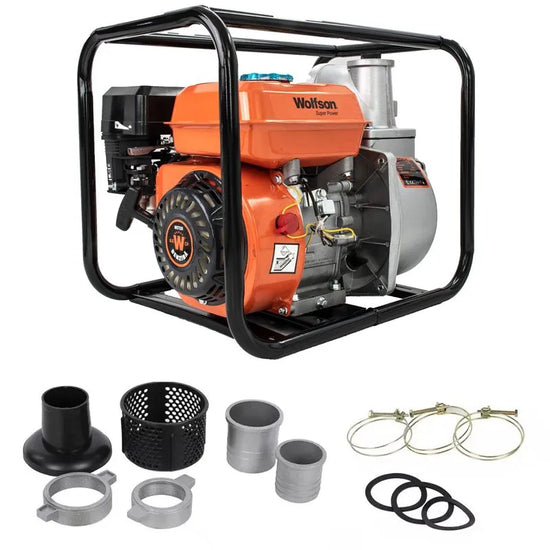 Motopompa PROFESIONALA pentru apa curata WOLFSON WT-30, 3 toli, 6.5 CP, 60000 l/h