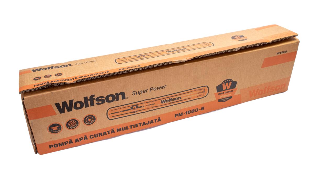 Pompa submersibila PROFESIONALA pentru apa curata WOLFSON PM-1500-8, 1100W, 8 turbine, 6600 l/h, cablu 25 m