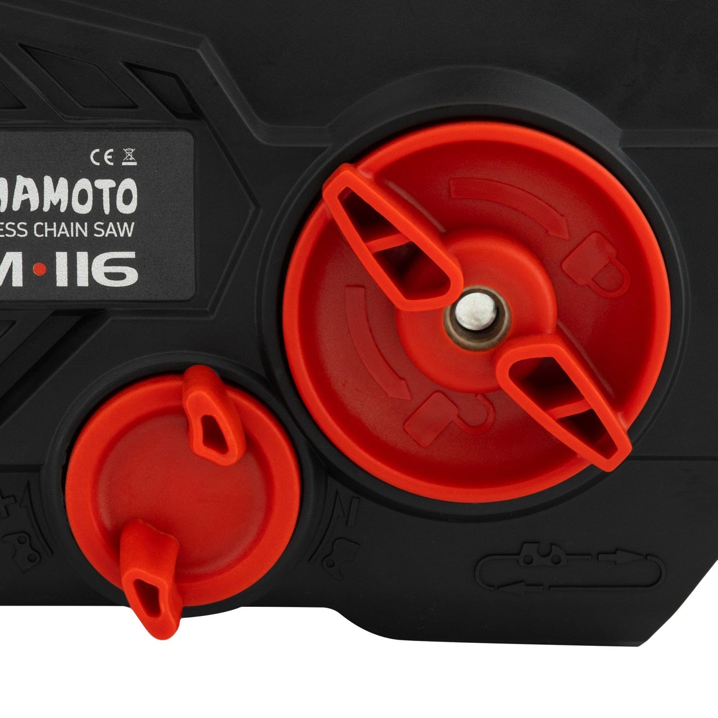 Drujba pe acumulator Yamamoto YM.116, 1600W, 2x 20V 4Ah, lama 35cm, motor brushless