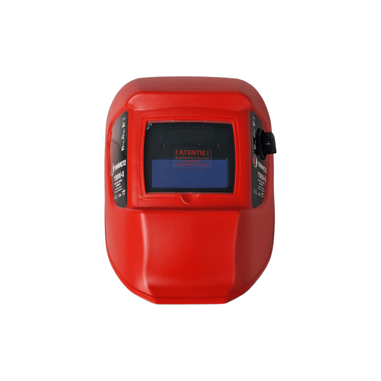 Masca de sudura automata YAMAMOTO 12000, reglaj al densitatii si al sesibilitatii, 110 x 90 mm, rosie - ZEP.RO - Ți-e la îndemână!