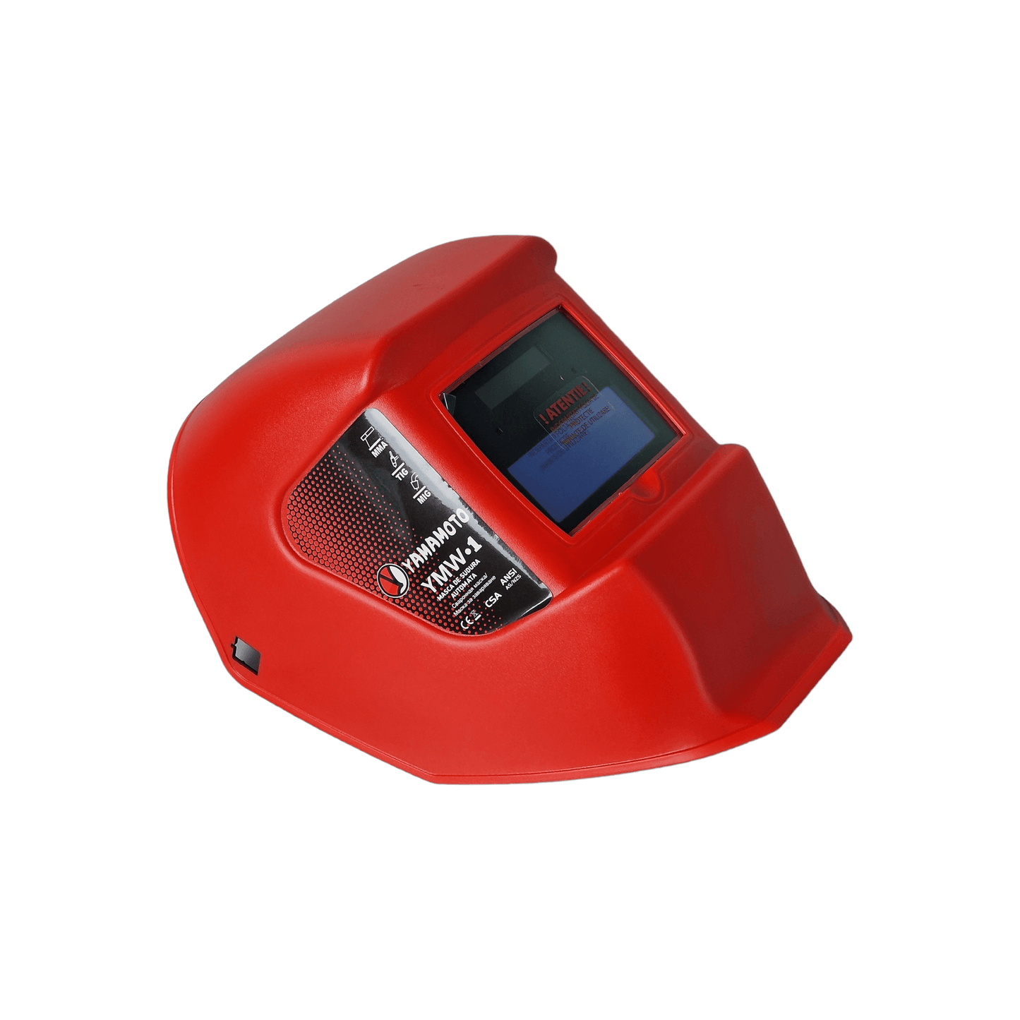 Masca de sudura automata YAMAMOTO 12000, reglaj al densitatii si al sesibilitatii, 110 x 90 mm, rosie - ZEP.RO - Ți-e la îndemână!