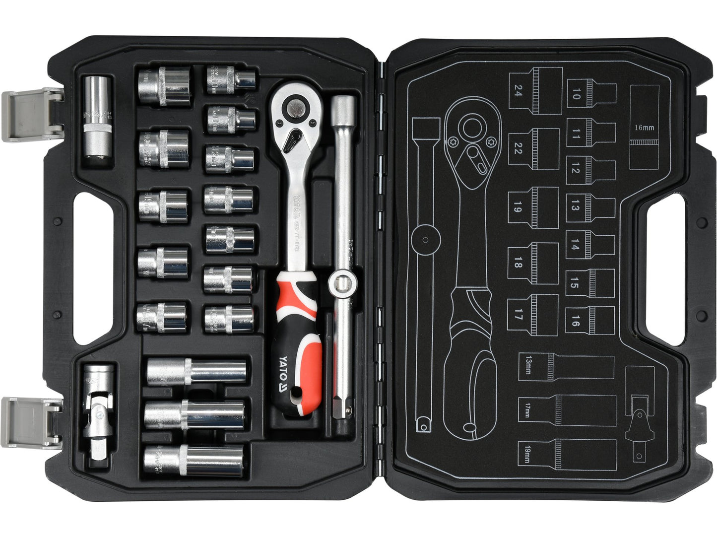 TRUSĂ TUBULARE + ANTRENOR 20PIESE, 1/2''