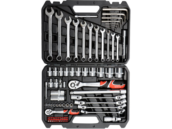 SET DE SCULE 1/4'' ȘI 1/2'', 77 PIESE