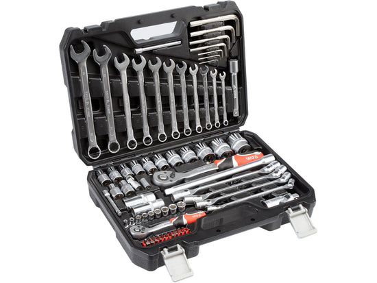 SET DE SCULE 1/4'' ȘI 1/2'', 77 PIESE