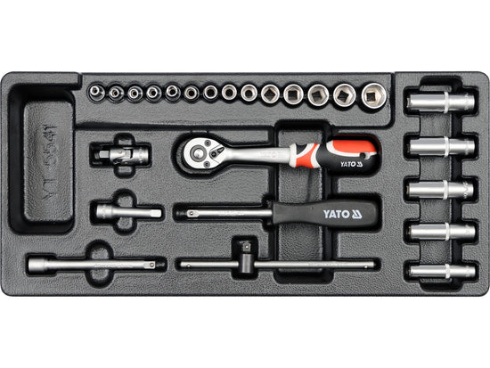 SET TUBULARE+CLICHET 25 BUC, 3.5-14MM, PENTRU YT-5530