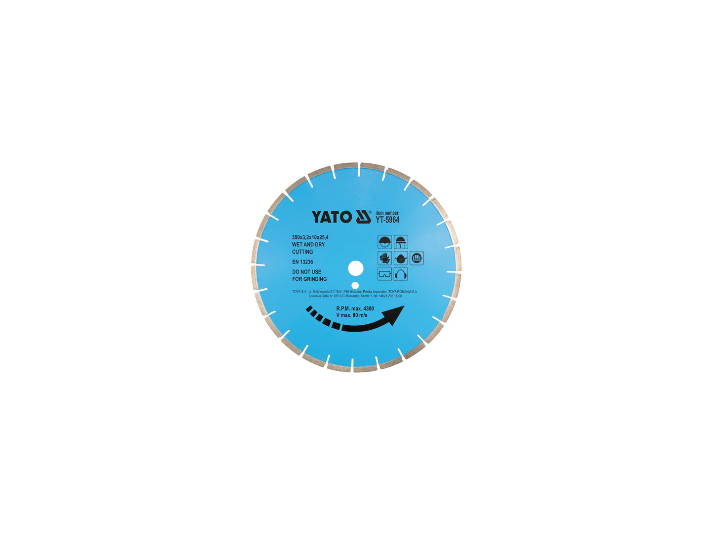 DISC CU DIAMANT PENTRU PIATRA 350X25,4 MM