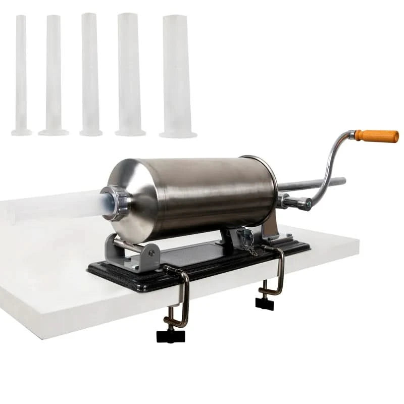 Masina de facut si umplut carnati inox Vannesa, 3 kg, cu 5 palnii incluse