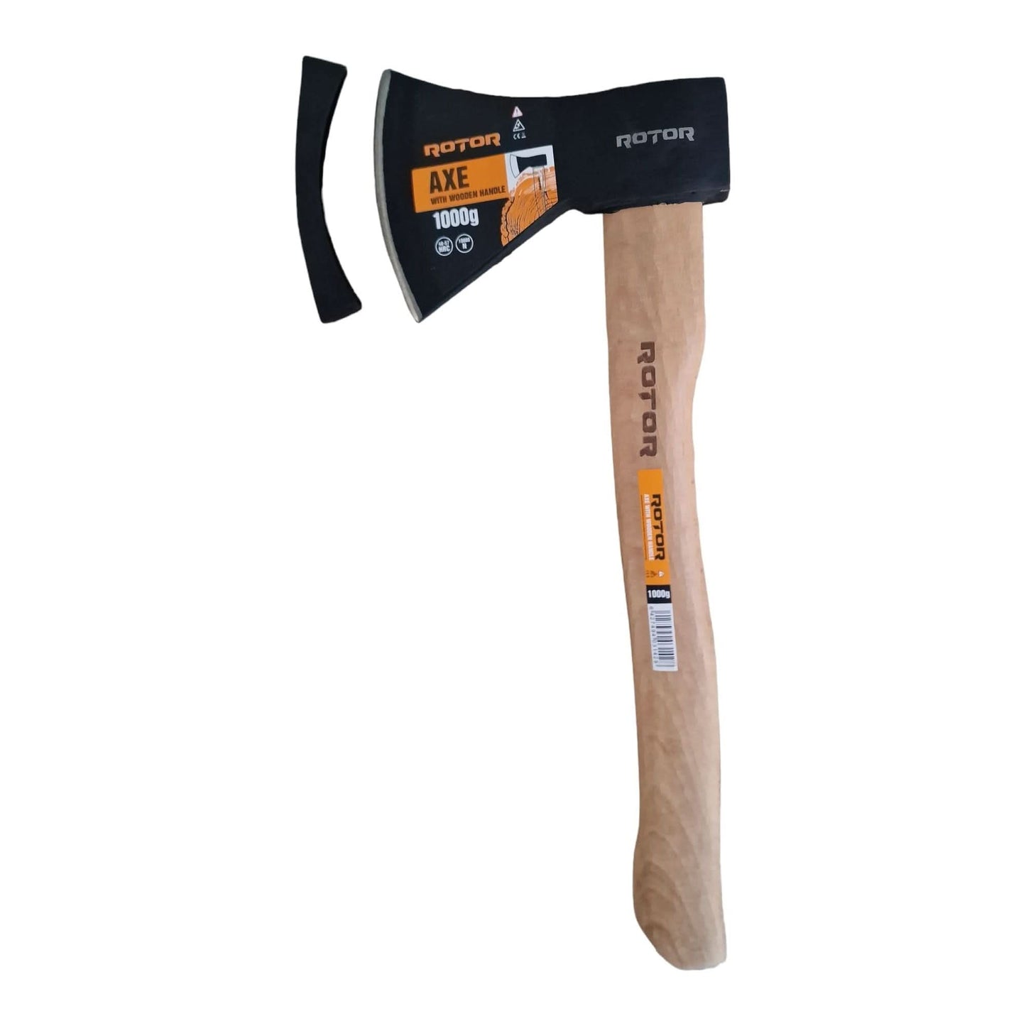 Topor Rotor 1000g cu mâner din lemn, lungime 38 cm, robust și eficient pentru tăiere