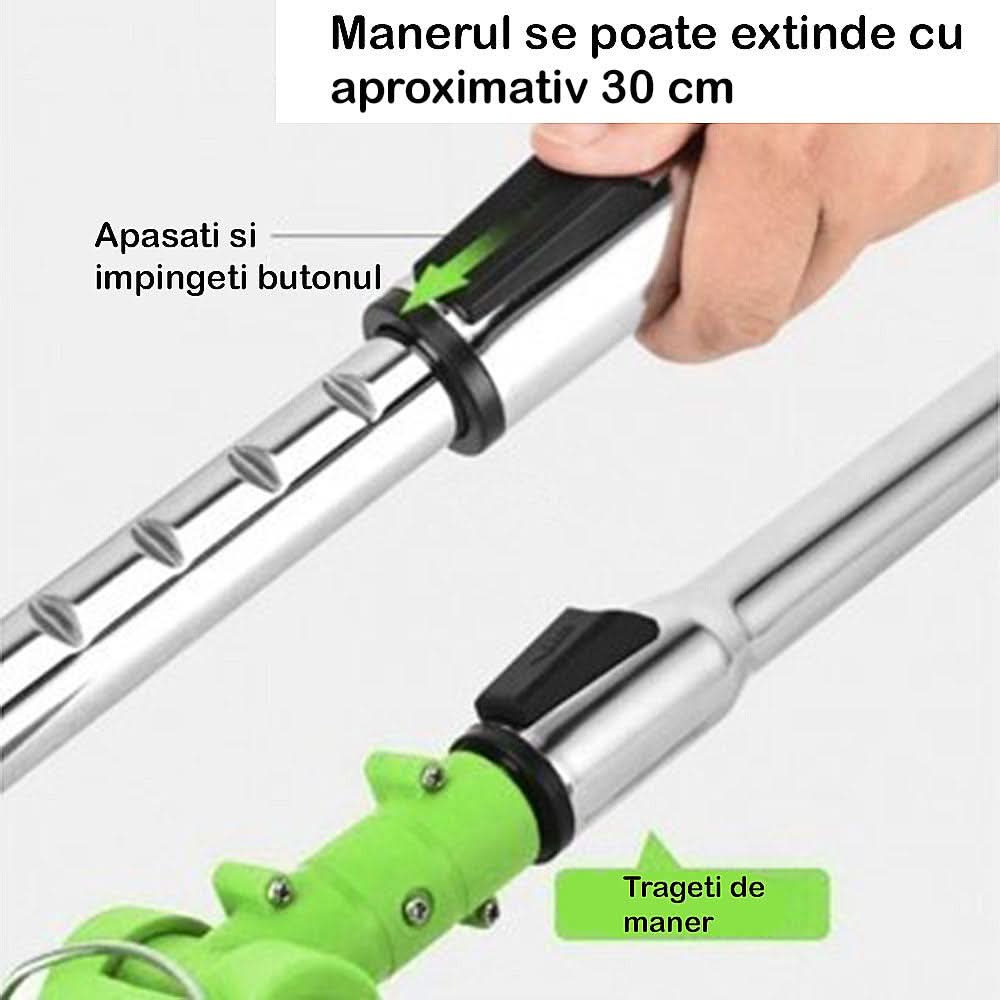 Motocoasa Electrica IETO cu 2 Acumulatori 24V, Autonomie 2-3 Ore, 18000 RPM, 3 Moduri de Taiere