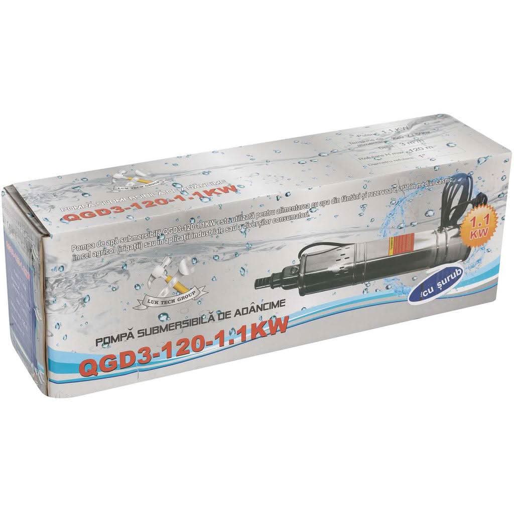 Pompa Submersibila Luk Tech Qgd3, Cu Flotor, 1.1Kw, Debit 3M3H, H.Refulare 120M - ZEP.RO - Ți-e la îndemână!