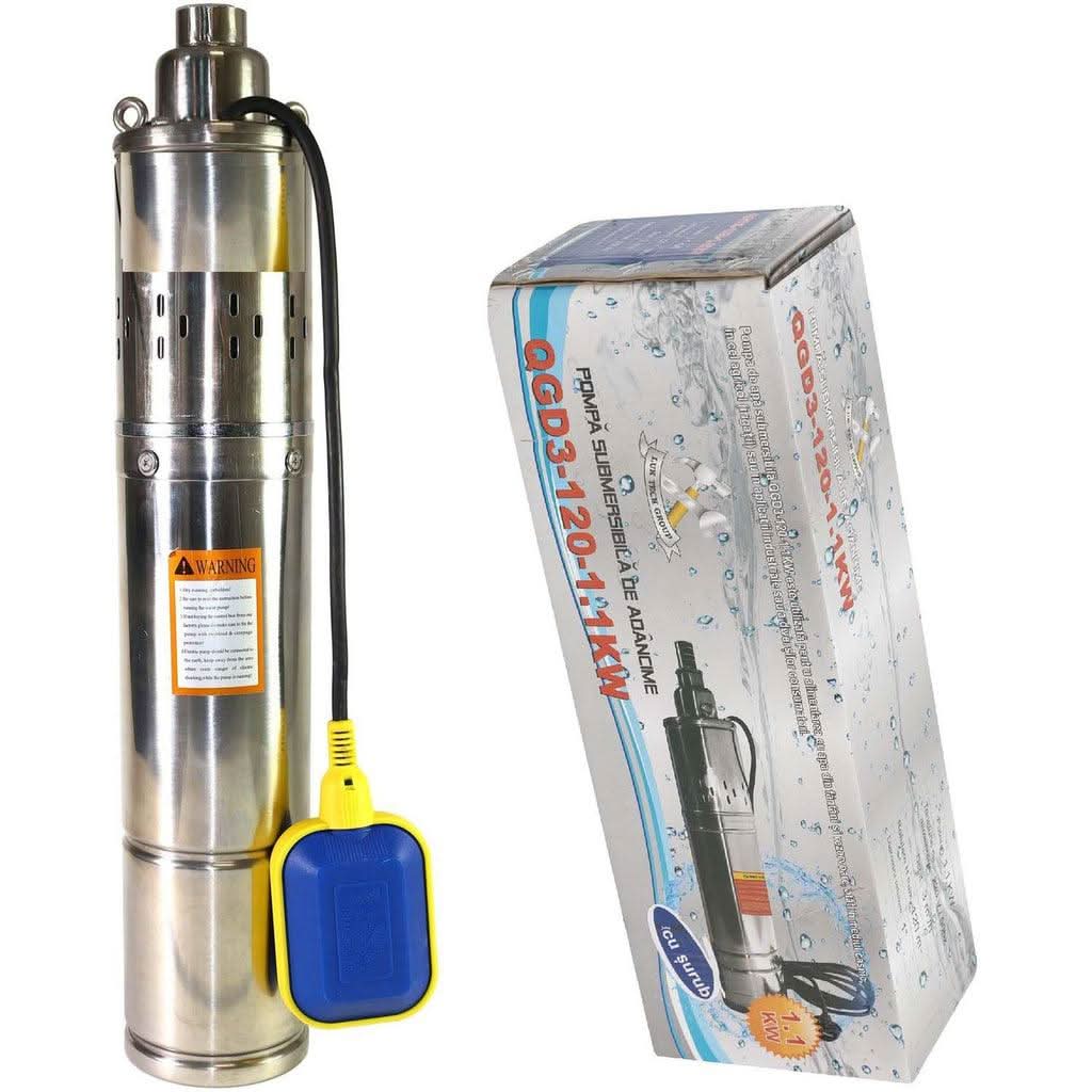 Pompa Submersibila Luk Tech Qgd3, Cu Flotor, 1.1Kw, Debit 3M3H, H.Refulare 120M - ZEP.RO - Ți-e la îndemână!