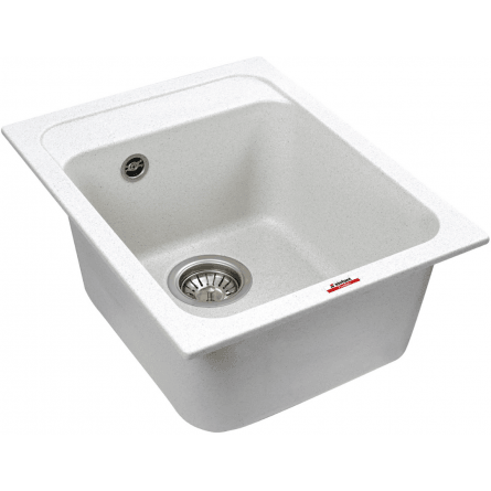 Chiuveta bucatarie, compozit de granit, 497 x 398 mm, Alb, Elefant Premium Korrado - ZEP.RO - Ți-e la îndemână!