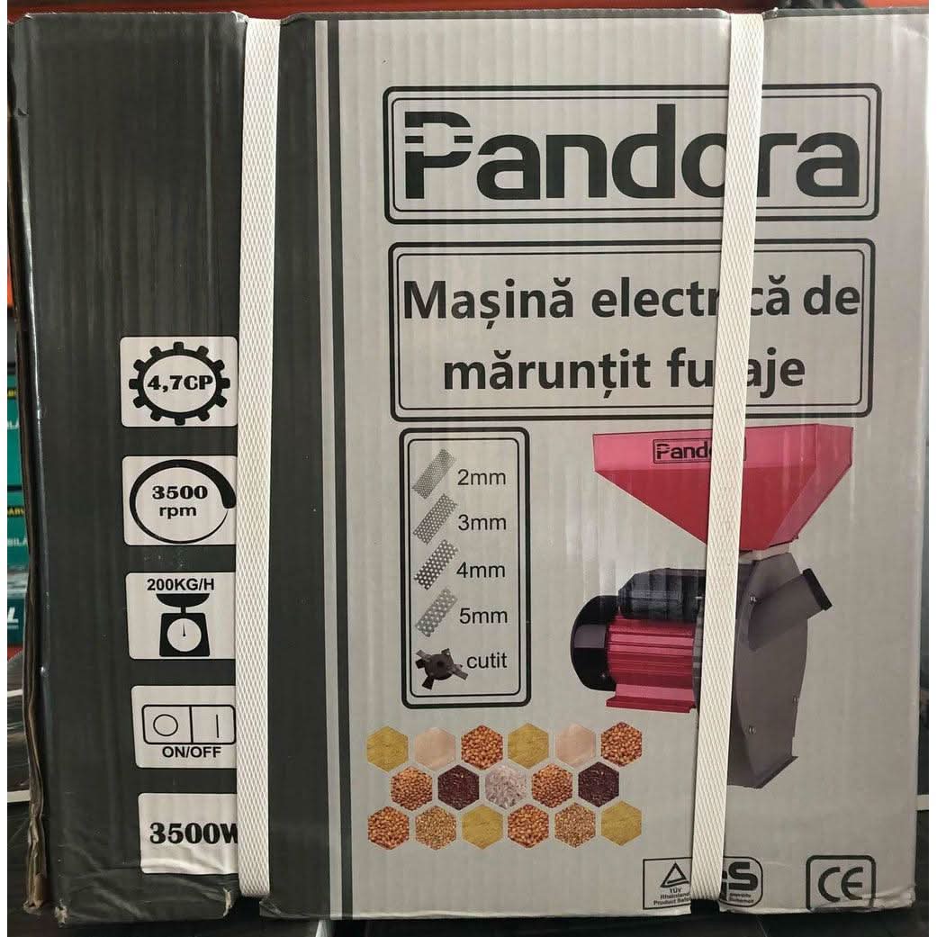 Set Moara Cuva Mare (2 In 1), 3.5Kw, 200Kg/Ora, Pandora 100% Cupru – Cu Ciocanele Pentru Uruiala Cereale Si Stiuleti+Suport - ZEP.RO - Ți-e la îndemână!