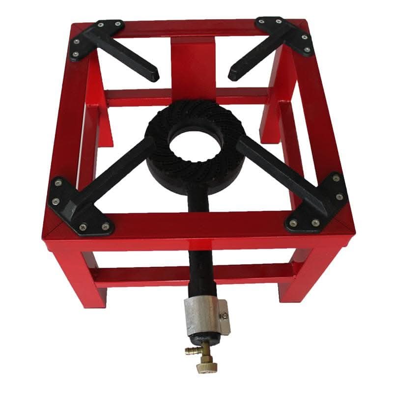 Arzator pe gaz Brillo din fonta si otel, 8 kW,Pirostrie cu 1 foc, rosu - Ro-Unelte