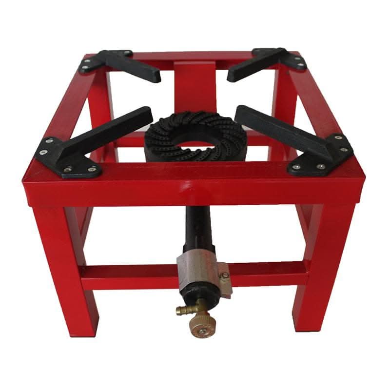 Arzator pe gaz Brillo din fonta si otel, 8 kW,Pirostrie cu 1 foc, rosu - Ro-Unelte