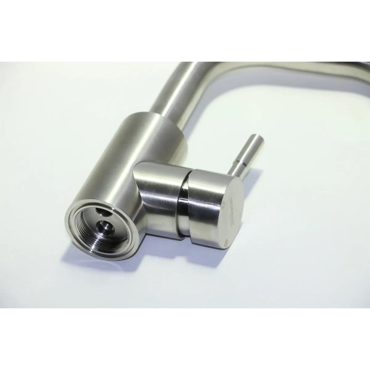 Baterie lavoar MIXXUS SUS-001-G din otel inoxidabil, Monocomanda, Racorduri incluse - ZEP.RO - Ți-e la îndemână!