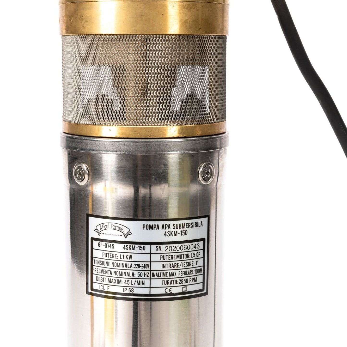 Pompa Submersibila Micul Fermier Vortex Pro 4Skm-150 1.1Kw 90M + Furtun 1Tol 50M... - ZEP.RO - Ți-e la îndemână!