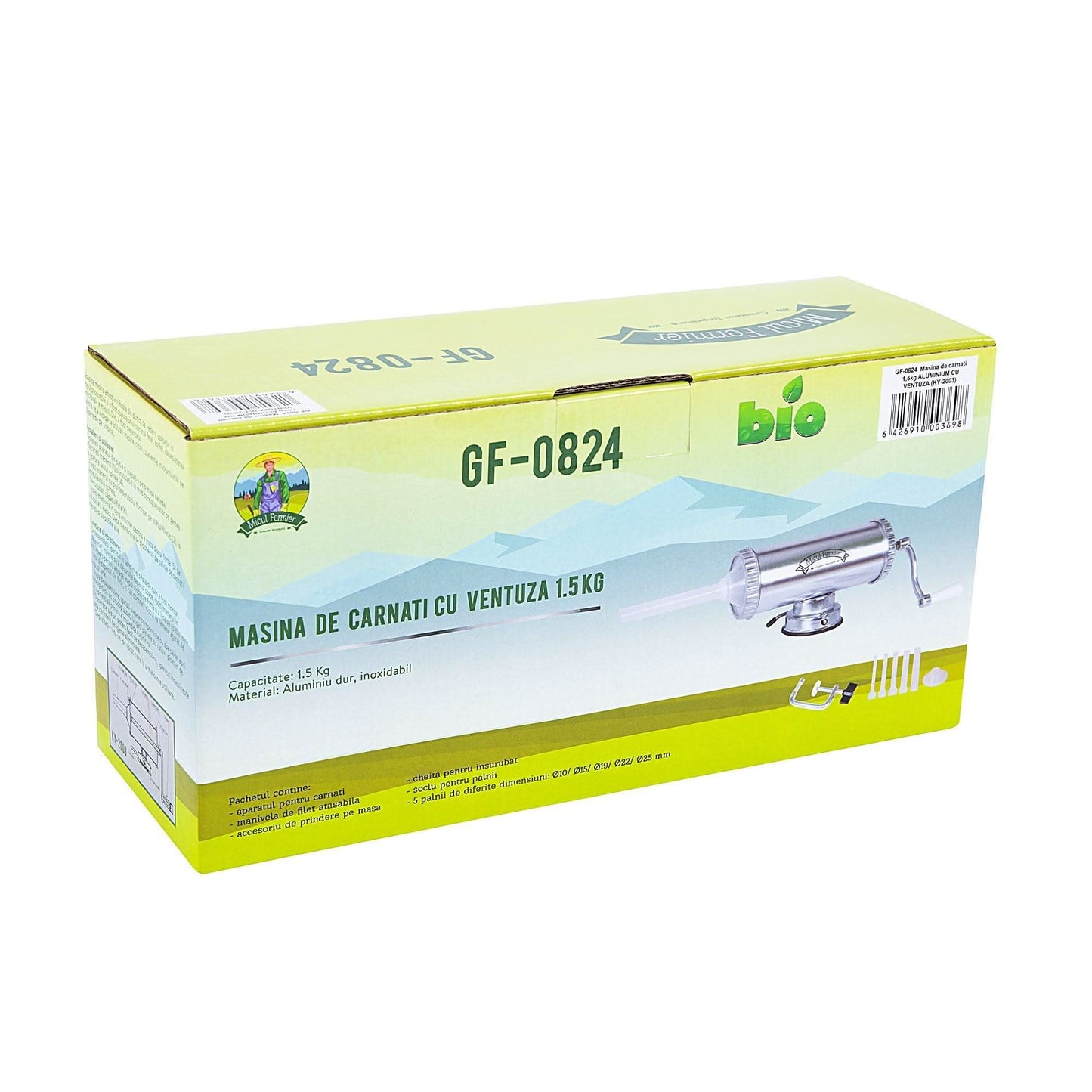 Masina De Carnati 1,5Kg Micul Fermier Aluminium Cu Ventuza. - ZEP.RO - Ți-e la îndemână!