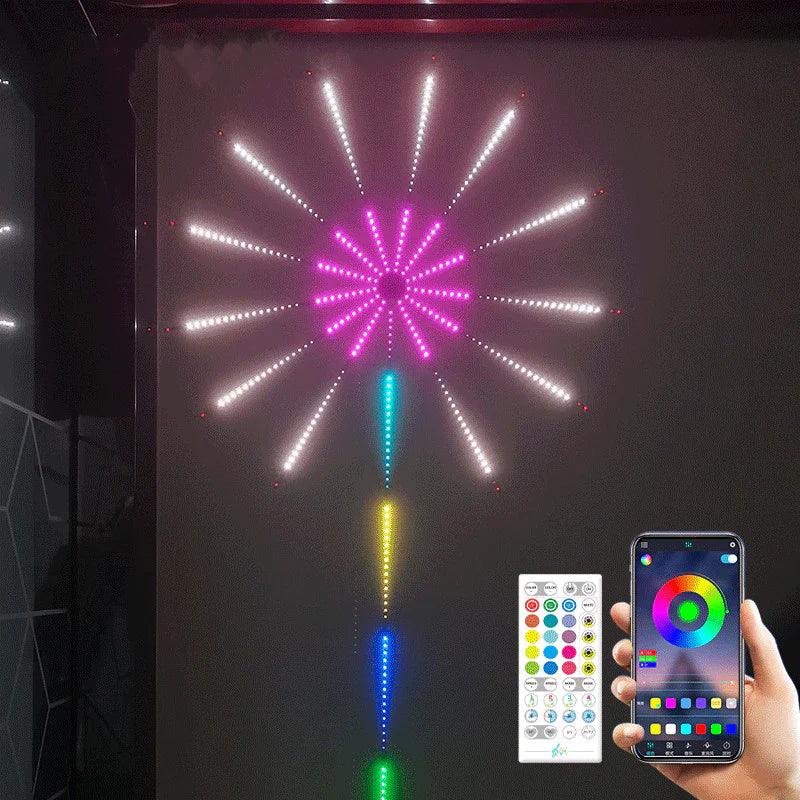 Instalatie artificii LED Smart, RGB, muzica, telecomanda si control din smartphone, multicolor - ZEP.RO - Ți-e la îndemână!