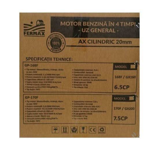 Motor Benzina Uz General, Fermax, Gx200, 7.5 Cp, Ax Cilindric 20Mm - ZEP.RO - Ți-e la îndemână!