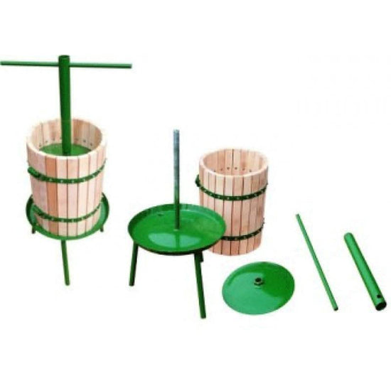 SET ZDROBITOR STRUGURI MANUAL 300-350KG/ORA, 25 LITRI, PANDORA + TEASC 35L LEMN, VERDE - Ro-Unelte