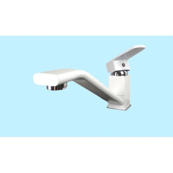 Baterie chiuveta bucatarie, alb, mixxus Missouri 555 White, monocomanda, pipa lunga - ZEP.RO - Ți-e la îndemână!