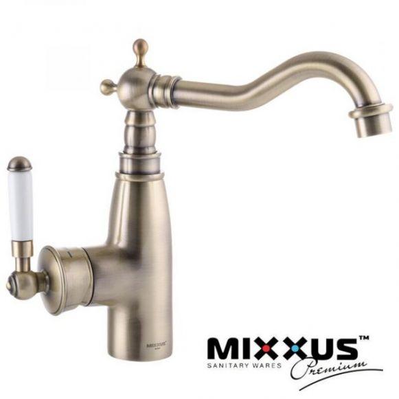 Baterie lavoar Mixxus Premium Vintage Bronze 001-C, culoare bronz, monocomanda racoarde incluse - ZEP.RO - Ți-e la îndemână!