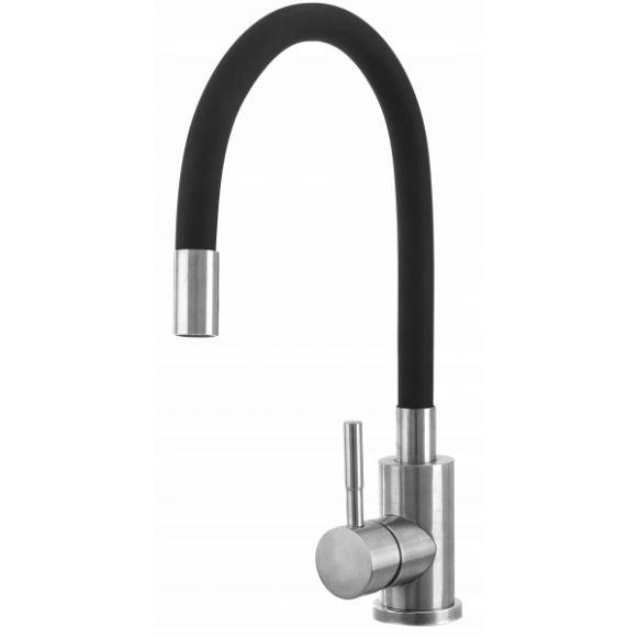 Baterie bucatarie Fleko FZXI-CD451 Neagra, Pipa flexibila, Monocomanda, Cauciucata - ZEP.RO - Ți-e la îndemână!