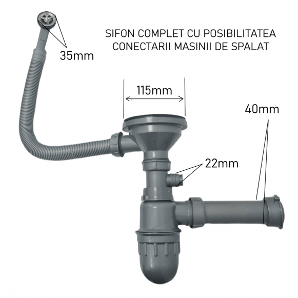 Chiuveta bucatarie, compozit de granit, 510 x 510 mm, Bej, Elefant Premium Luna - ZEP.RO - Ți-e la îndemână!