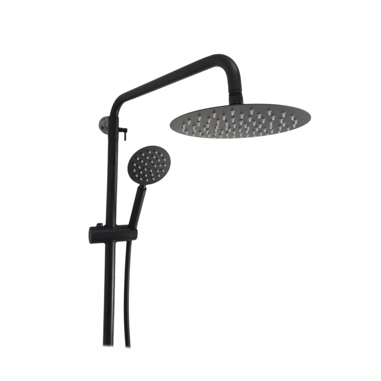 Coloana de dus MIXXUS SUS-003-J BLACK 20 cm + baterie si para, monocomanda, furtun flexibil - ZEP.RO