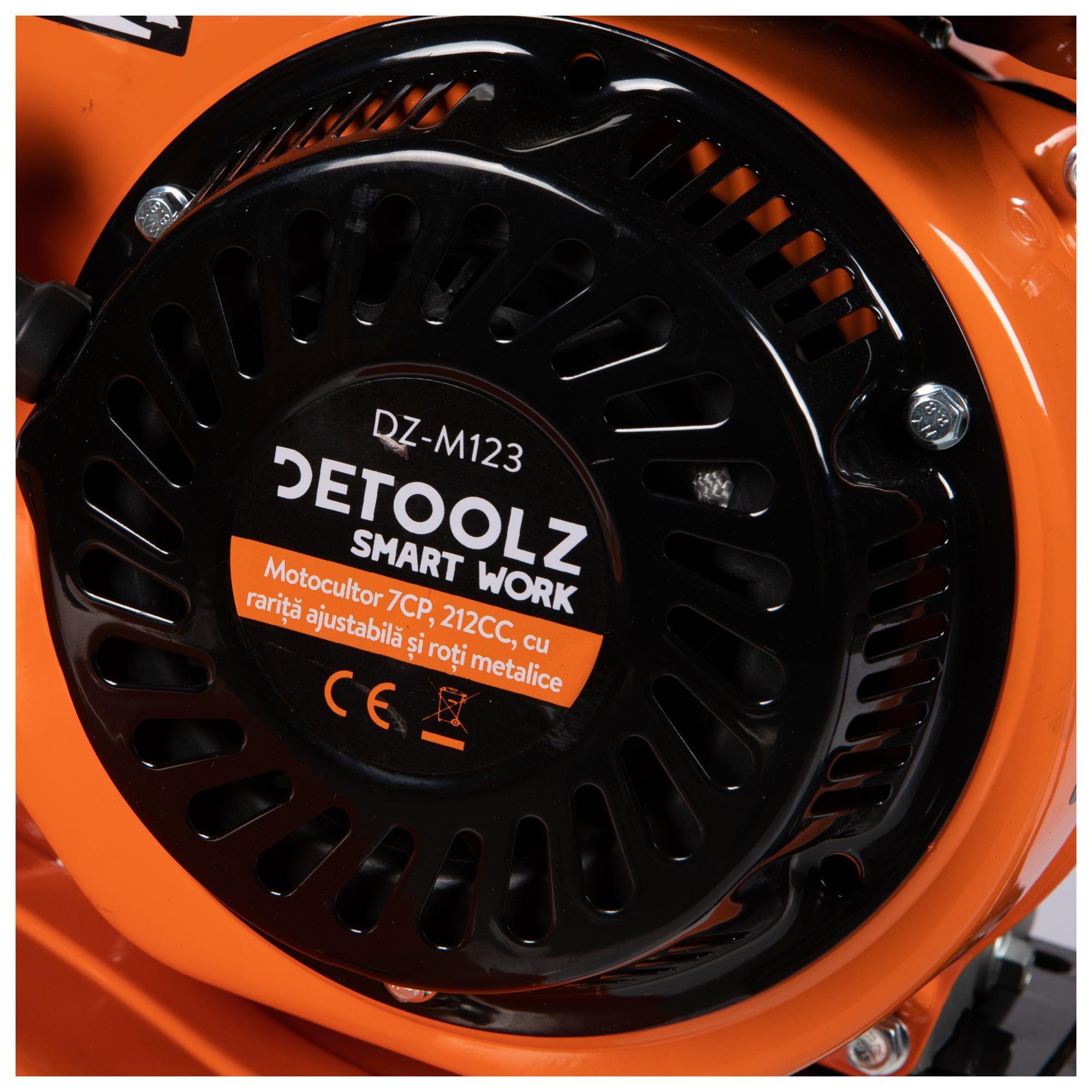 Motocultor Detoolz 7CP,212CC+rarita ajustabila+roti metalice - ZEP.RO - Ți-e la îndemână!