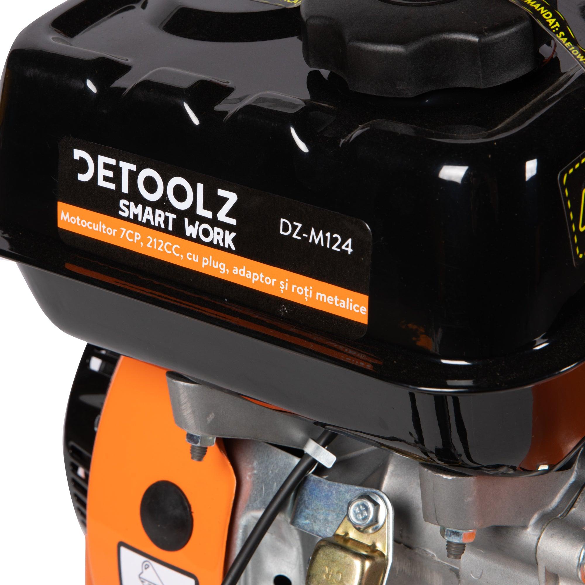 Motocultor Detoolz DZ-M124 7CP,212CC+plug+adaptor+roti metalice - ZEP.RO - Ți-e la îndemână!