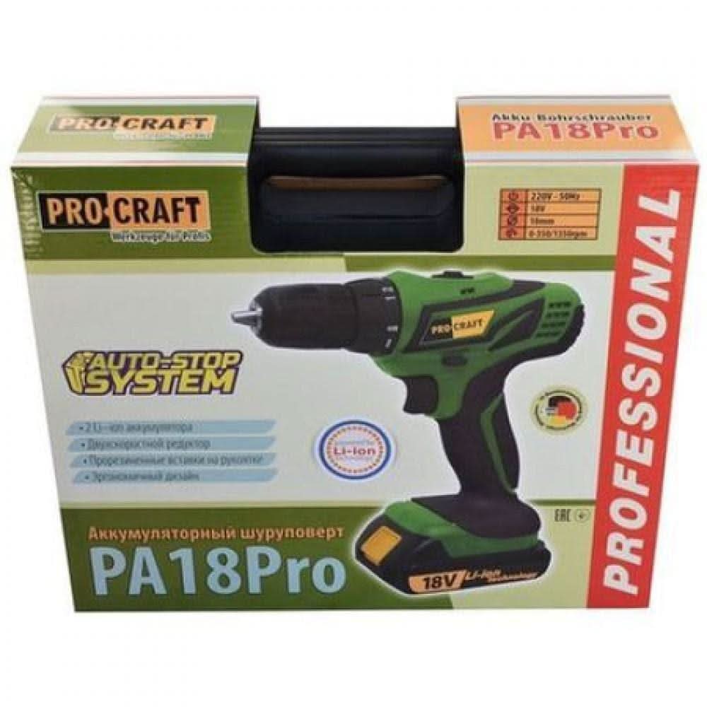 Bormasina 2 Acumulatori Procraft PA18PRO, 18V, Set Autofiletanta Insurubat - ZEP.RO